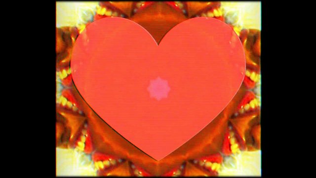 Video Reference: heart, graphic, abstract, kaleidoscope, mirrored, colorful, pink, red, symmetry, pattern, digital art, decorative, background