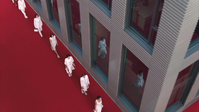 Video Reference: Building, Lighting, Textile, Window, Architecture, Pink, Wall, Red, Magenta, Material property