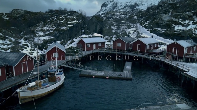 Video Reference: Water, Mountain, Building, Cloud, Snow, Sky, Boat, Watercraft, Lake, Window