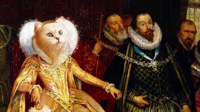 Video Reference: Facial expression, Vertebrate, Textile, Organism, Art, Beard, Painting, Event, Facial hair, Visual arts