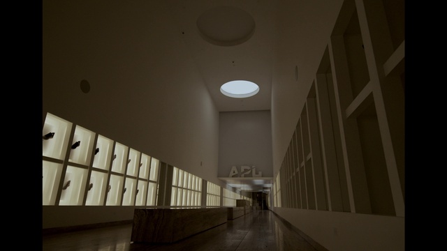 Video Reference: Building, Fixture, Lighting, Wood, Material property, Tints and shades, Flooring, Ceiling, Symmetry, Hall