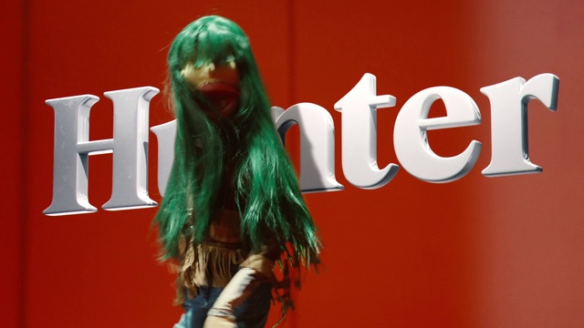 Video Reference: Entertainment, Long hair, Fashion design, Event, Performing arts, Art, Electric blue, Fun, Music artist, Wig