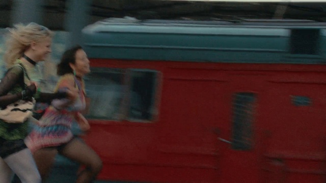 Video Reference: Train, Automotive lighting, Window, Motor vehicle, Rolling stock, Street fashion, Rolling, Railway, Track, Thigh