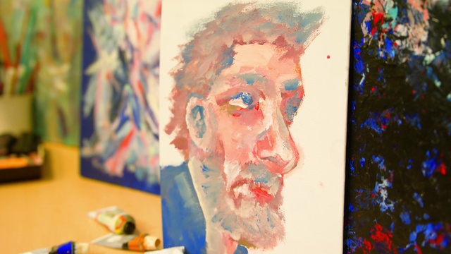 Video Reference: Nose, Cheek, Art paint, Paint, Artist, Painting, Art, Wall, Event, Illustration