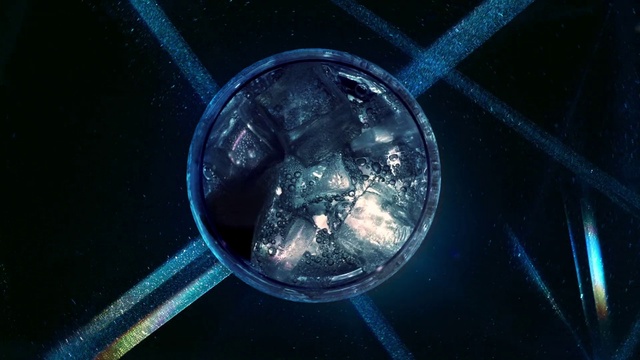 Video Reference: Water, Ice cube, Automotive lighting, Liquid, Gas, Electric blue, Space, Circle, Transparent material, Sky