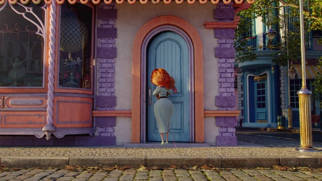 Video Reference: Building, Window, Purple, Temple, Door, Road surface, Plant, Tree, Wall, Leisure