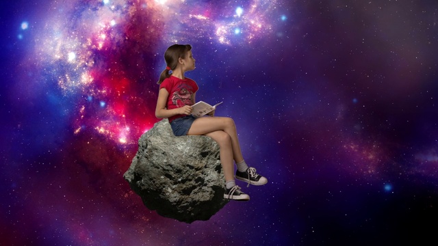 Video Reference: Sky, Atmosphere, People in nature, Flash photography, Art, Happy, Astronomical object, Cg artwork, Fun, Space