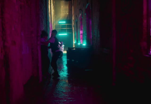 Video Reference: Purple, Entertainment, Violet, Curtain, Magenta, Visual effect lighting, Event, Darkness, Flooring, Neon