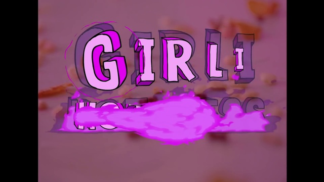 Video Reference: Purple, Gesture, Violet, Pink, Font, Magenta, Art, Rectangle, Display device, Electric blue