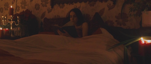 Video Reference: Comfort, Flash photography, Wood, Floor, Flooring, Art, Bed, Tints and shades, Linens, Long hair