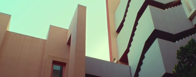 Video Reference: Sky, Wood, Shade, Rectangle, Tints and shades, Facade, Twig, Composite material, Visual arts, Magenta