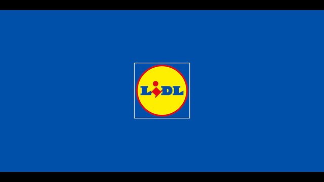 Video Reference: logo, retail, brand mark, blue background, centered, graphic, minimal, flat design