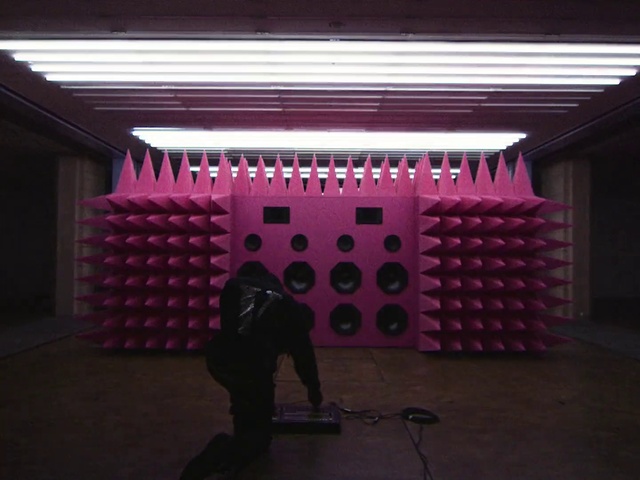 Video Reference: Magenta, Audio equipment, Flooring, Entertainment, Event, Room, Ceiling, Night, Backpack, Pattern