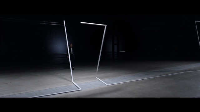 Video Reference: Rectangle, Art, Gas, Tints and shades, Electric blue, Darkness, Flooring, Automotive lighting, Glass, Fixture