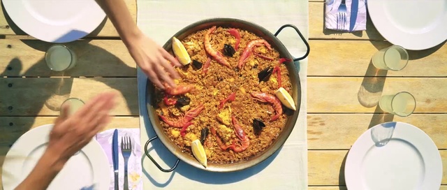 Video Reference: Food, Ingredient, Staple food, Recipe, Tableware, Mixture, Arroz a la valenciana, Cuisine, Seafood, Produce