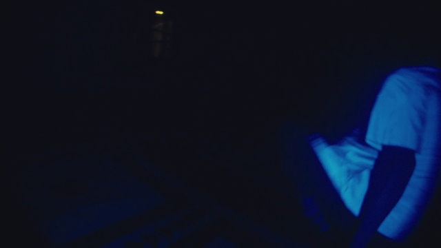 Video Reference: Blue, Flash photography, Tints and shades, Electric blue, Entertainment, Font, Event, Space, Elbow, Automotive lighting