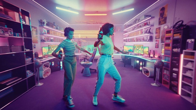 Video Reference: Footwear, Purple, Entertainment, Lighting, Violet, Leisure, Magenta, Sneakers, Fun, Fashion design