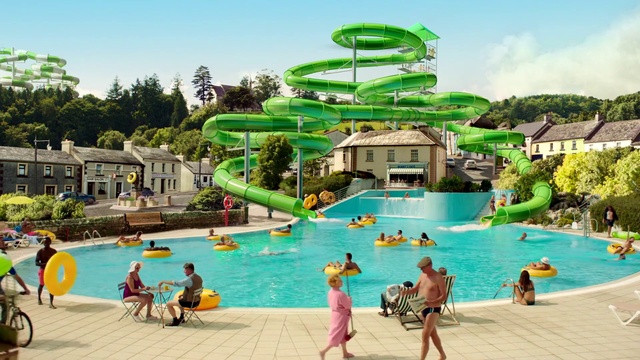 Video Reference: Water, Building, Sky, Swimming pool, Azure, Travel, Plant, Leisure, Aqua, Fun