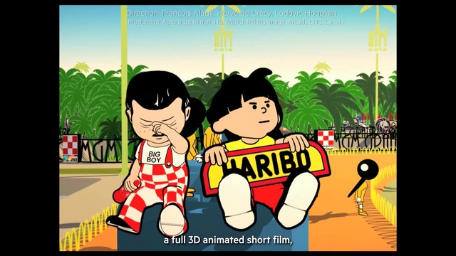 Video Reference: Cartoon, Happy, Gesture, Font, Sharing, Line, Art, Black hair, People, Rectangle