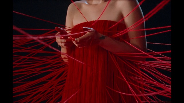 Video Reference: Human body, Flash photography, Lighting, Dress, Eyelash, Plant, Musical instrument, Magenta, Entertainment, Performing arts