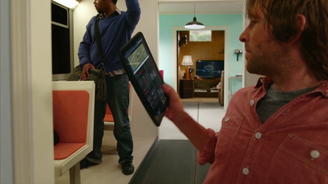 Video Reference: Gesture, T-shirt, Television, Engineering, Event, Electronic device, White-collar worker, Home appliance, Display device, Machine