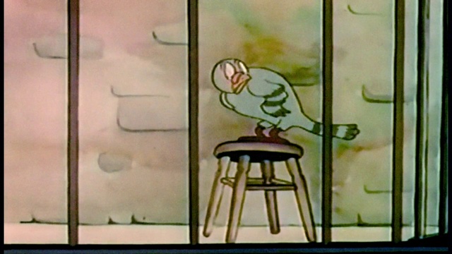 Video Reference: Vertebrate, Rectangle, Paint, Picture frame, Window, Art, Cartoon, Painting, Wall, Stool