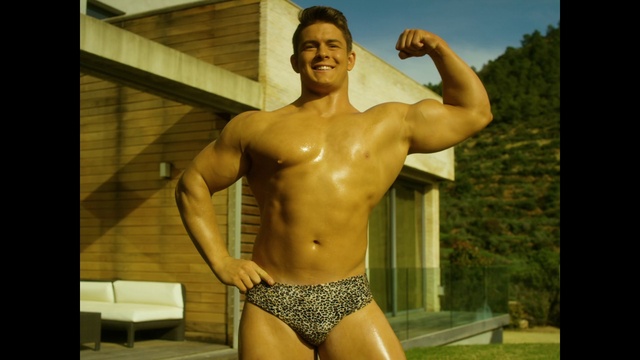 Video Reference: Face, Head, Bodybuilder, Muscle, Leg, Stomach, Neck, Jaw, Sky, Swimwear