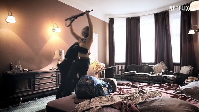 Video Reference: Photograph, Window, Black, Purple, Comfort, Flash photography, Interior design, Textile, Dress, Curtain