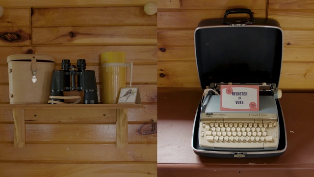 Video Reference: Typewriter, Space bar, Office supplies, Office equipment, Gas, Wood, Home appliance, Office instrument, Machine, Hardwood