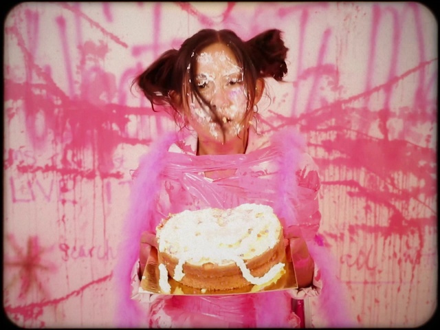 Video Reference: Food, Photograph, Cake decorating, Cake, Recipe, Pink, Baked goods, Rectangle, Magenta, Tableware