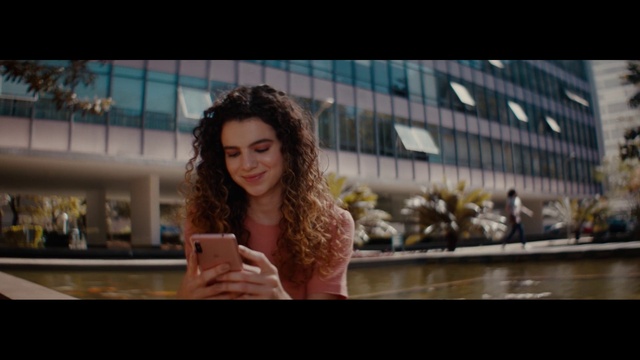 Video Reference: Lip, Smile, Flash photography, Gesture, Happy, Travel, Layered hair, Technology, Fun, Communication Device