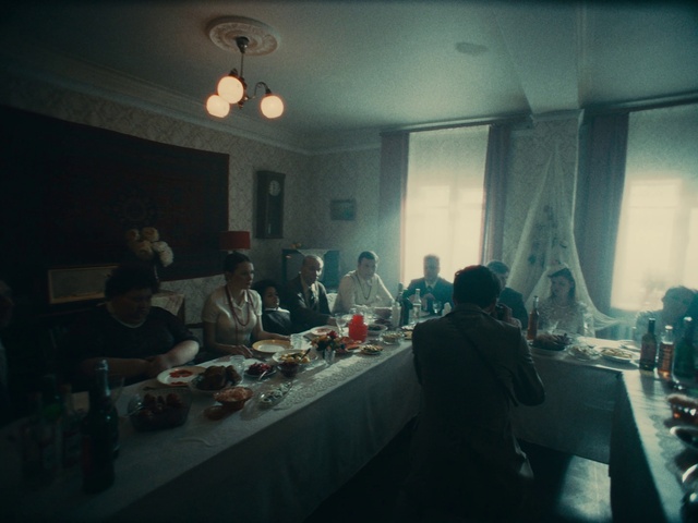 Video Reference: Table, Tableware, Interaction, Chair, Curtain, Event, Suit, Sky, Conversation, Room