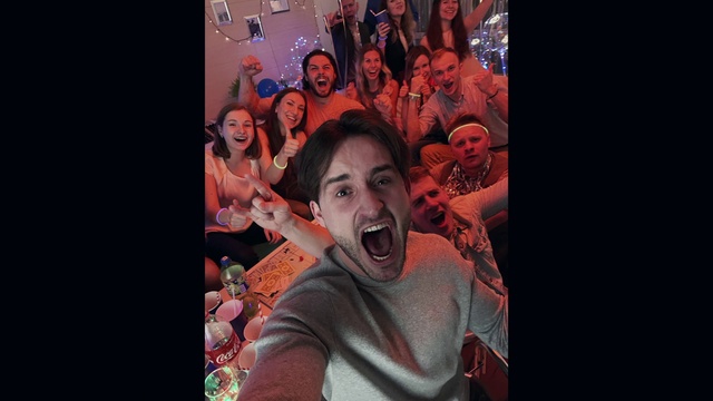 Video Reference: Flash photography, Art, Font, T-shirt, Artist, Entertainment, Magenta, Event, Poster, Fun