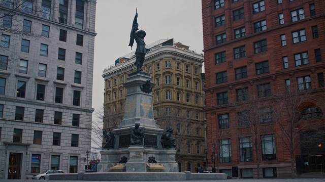 Video Reference: Building, Window, Infrastructure, Sky, Sculpture, Urban design, Statue, Neighbourhood, Tower block, Condominium
