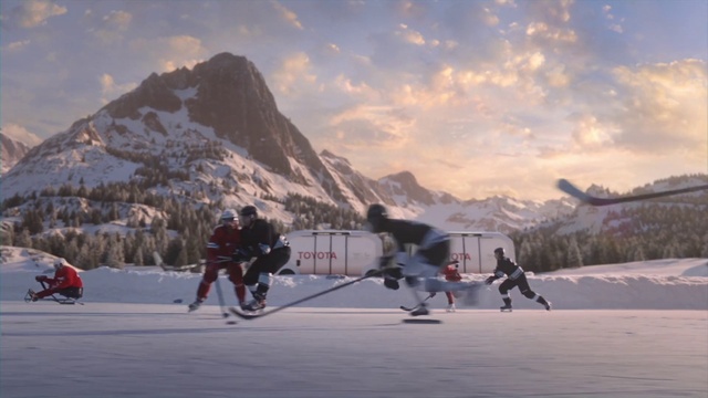 Video Reference: Cloud, Sky, Mountain, Snow, Vertebrate, Sports equipment, Slope, Outdoor recreation, Tree, Terrain