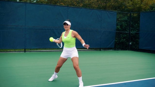 Video Reference: Face, Footwear, Racketlon, Tennis racket, Sports equipment, Tennis, Strings, Tennis player, Soft tennis, Racket