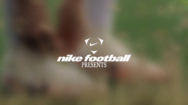 Video Reference: title card, nike, football, logo, text, branding, intro, blurred, sports, presentation, opening