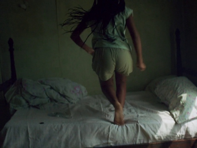 Video Reference: Leg, Comfort, Textile, Flash photography, Knee, Wood, Thigh, Tints and shades, Bed, Long hair