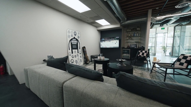 Video Reference: Furniture, Property, Interior design, Table, Flooring, Wall, Living room, Comfort, Building, Chair