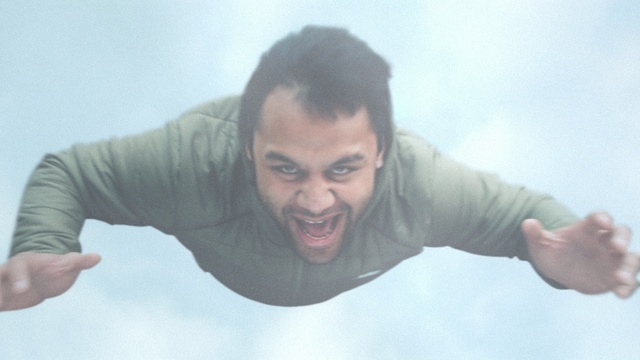 Video Reference: Forehead, Chin, Hand, Smile, Sky, Shoulder, Mouth, Human body, Jaw, Flash photography