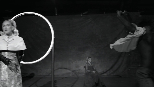 Video Reference: Photograph, Black, Flash photography, Lighting, Entertainment, Black-and-white, Performing arts, Art, Event, Monochrome photography