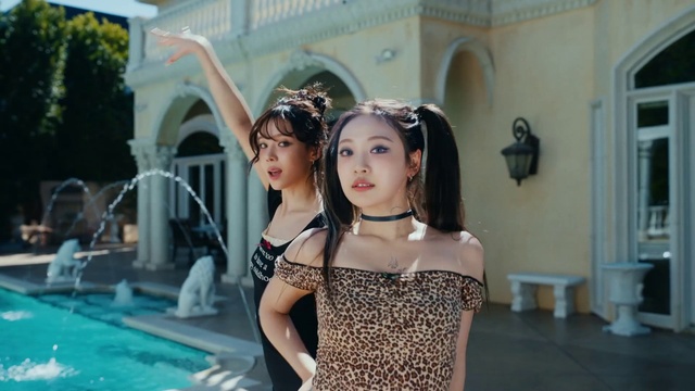Video Reference: Water, Smile, Swimming pool, Flash photography, Happy, Waist, Dress, Thigh, Fashion design, Leisure