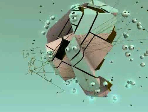 Video Reference: abstract, 3d, geometric, faceted, polygon, floating, spheres, particles, digital art, render, surreal, background, minimal, shape, molecule, art