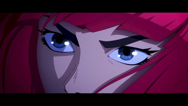 Video Reference: Eye, Facial expression, Mouth, Eyelash, Cartoon, Purple, Iris, Violet, Art, Cg artwork