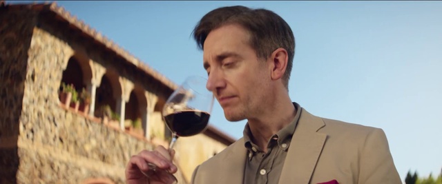 Video Reference: Tableware, Stemware, Wine glass, Grape juice, Drinkware, Wine, Sky, Gesture, Barware, Dress shirt