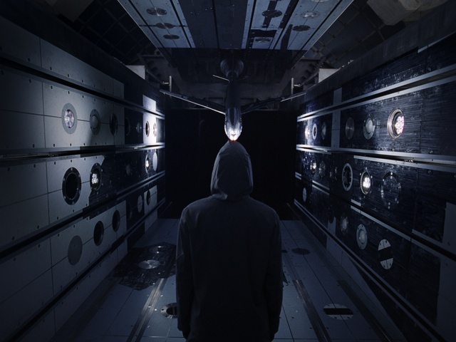 Video Reference: Flash photography, Mode of transport, Automotive design, Space, Darkness, Electric blue, City, Symmetry, Aerospace engineering, Monochrome