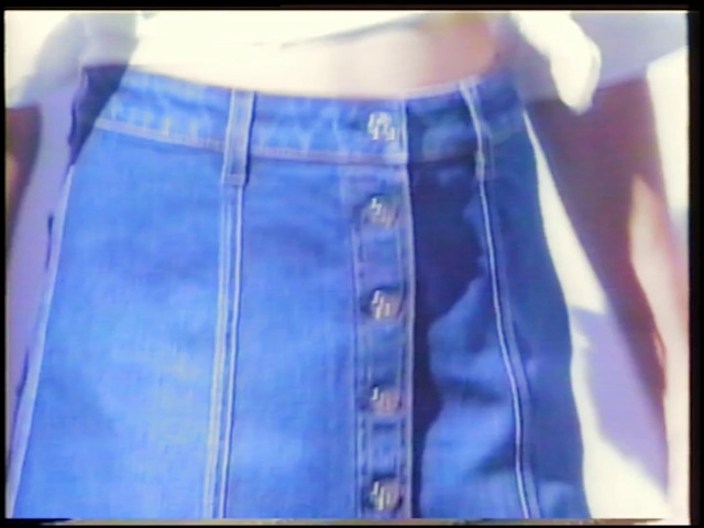 Video Reference: Jeans, Purple, Textile, Sleeve, Waist, T-shirt, Trunks, Violet, Denim, Sportswear