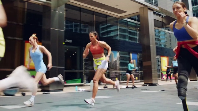 Video Reference: Shorts, Thigh, Brassiere, Sportswear, Chest, Athlete, Competition event, Physical fitness, Exercise, Sports equipment