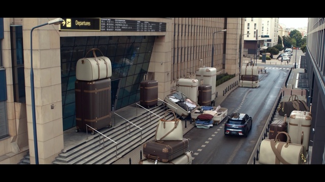 Video Reference: Building, Vehicle, Car, Architecture, Asphalt, Truck, Urban design, Gas, Road surface, Motor vehicle