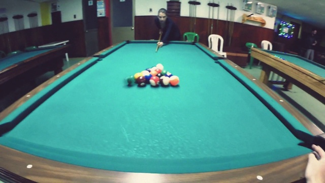 Video Reference: Billiard table, Billiard room, Table, Baize, Billiard ball, Pool, Sports equipment, Photograph, Furniture, Billiards